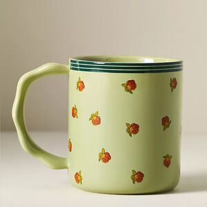 Anthropologie NWT Georgie Stoneware Mug in Green
